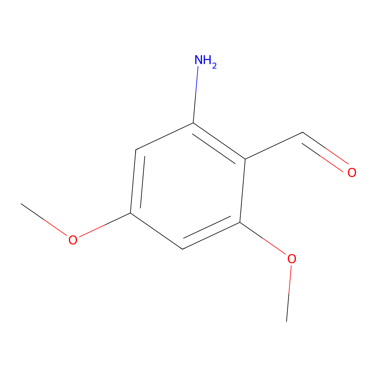2-Amino-4,6-dimethoxybenzaldehyde molecular structure, CAS 1379345-56-8