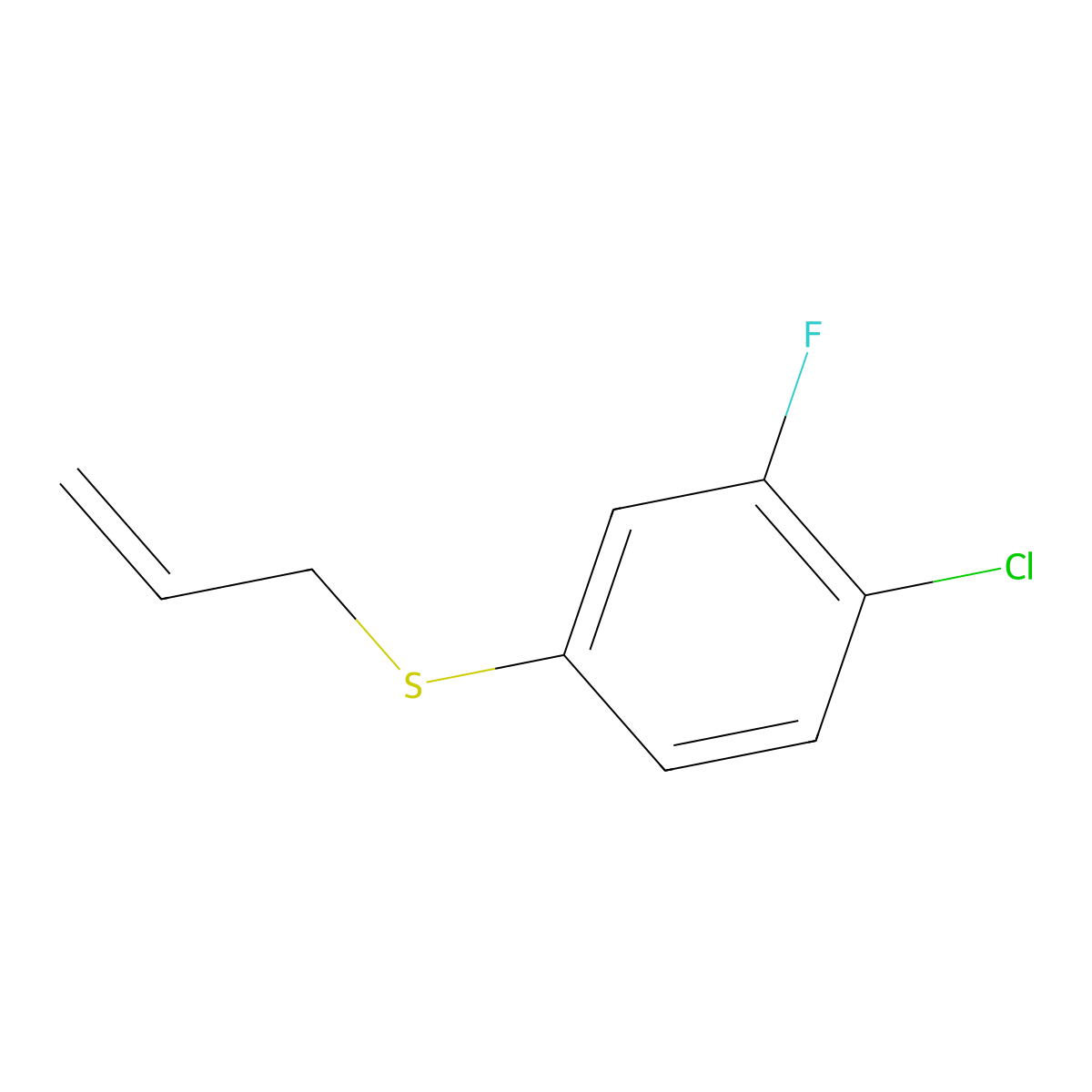 1-Allylsulfanyl-4-chloro-3-fluorobenzene molecular structure, CAS 1379345-66-0