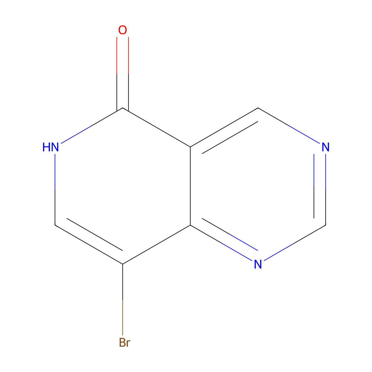 8-bromo-5H,6H-pyrido[4,3-d]pyrimidin-5-one molecular structure, CAS 1379345-98-8