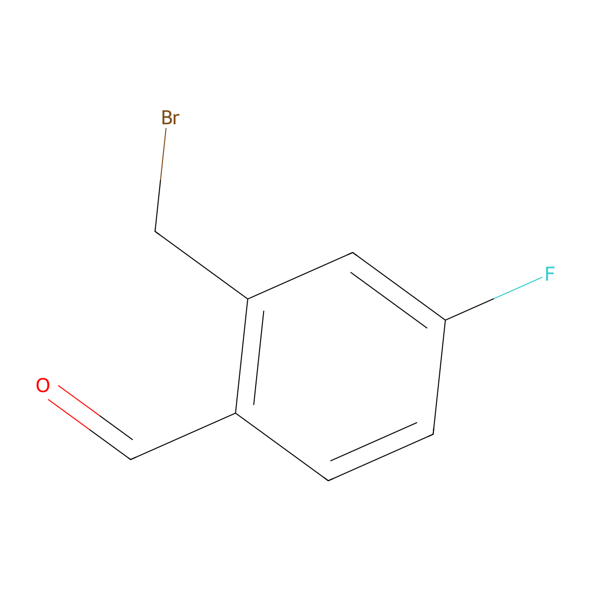 2-(Bromomethyl)-4-fluorobenzaldehyde molecular structure, CAS 1379346-12-9