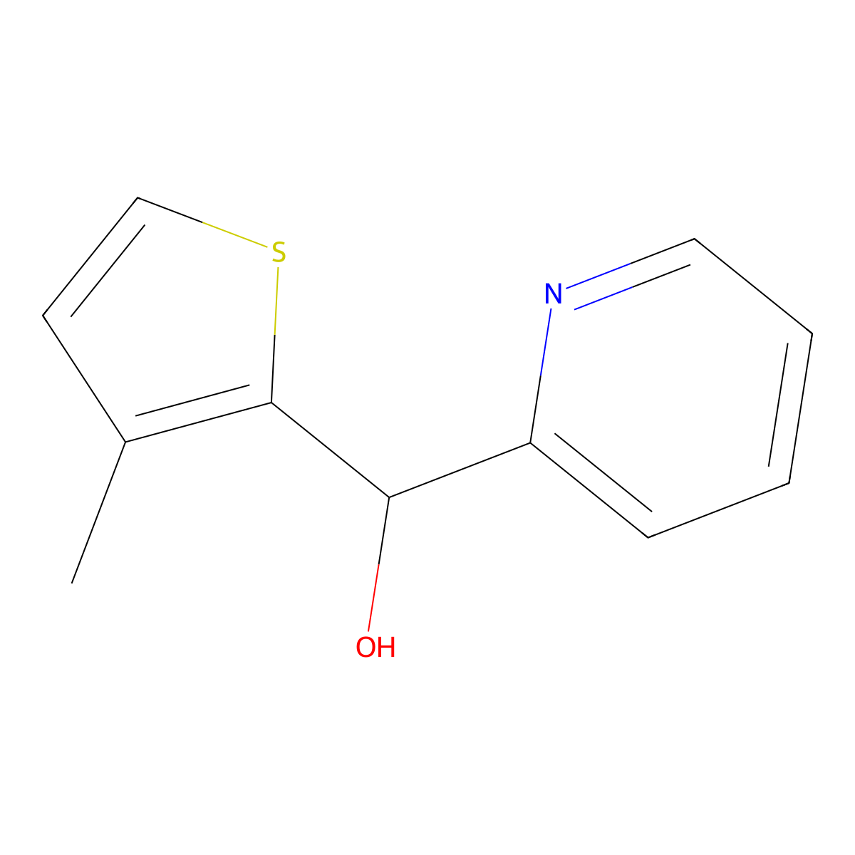 3-Methyl-2-thienyl-(2-pyridyl)methanol molecular structure, CAS 1379346-14-1