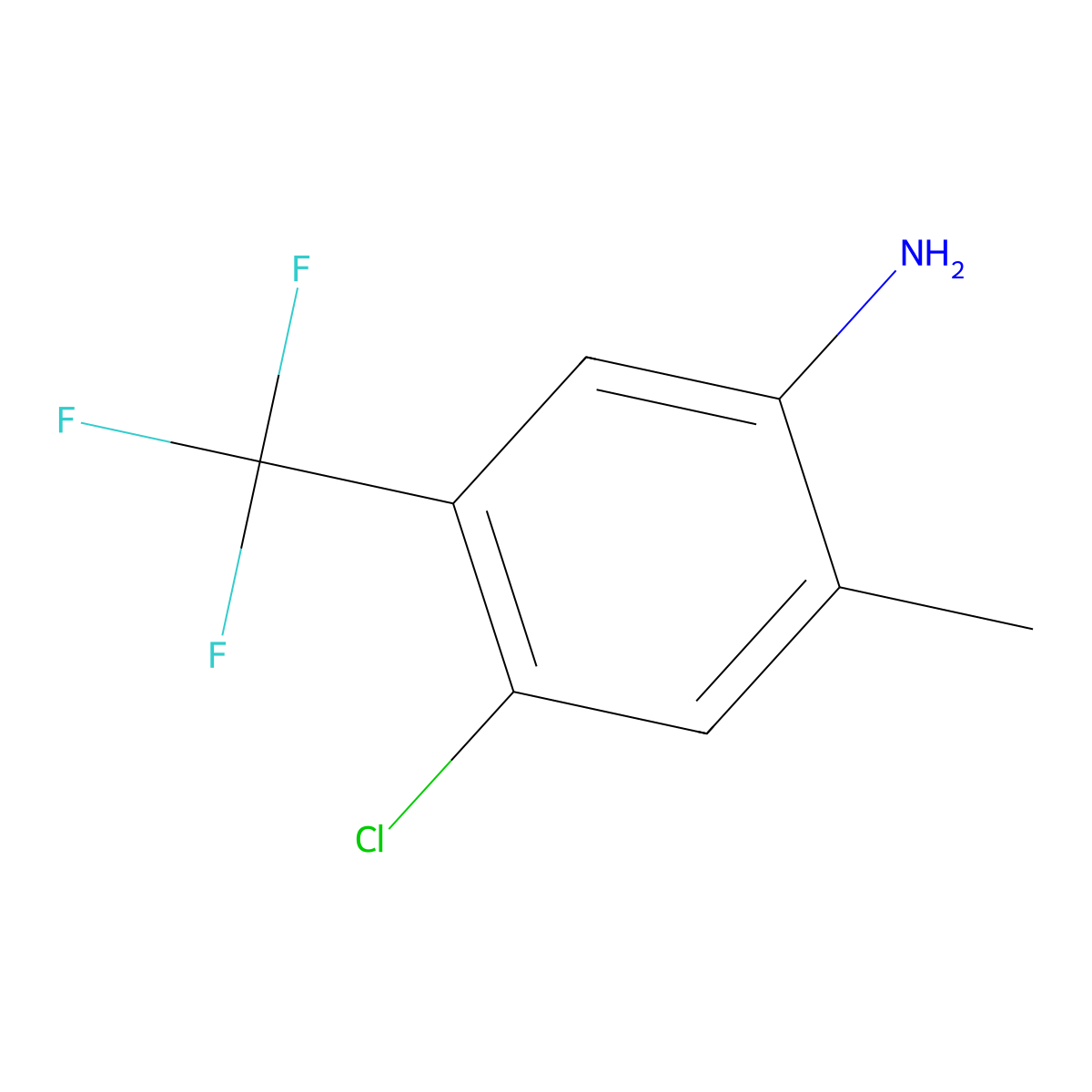 4-Chloro-2-methyl-5-(trifluoromethyl)aniline molecular structure, CAS 1379346-32-3