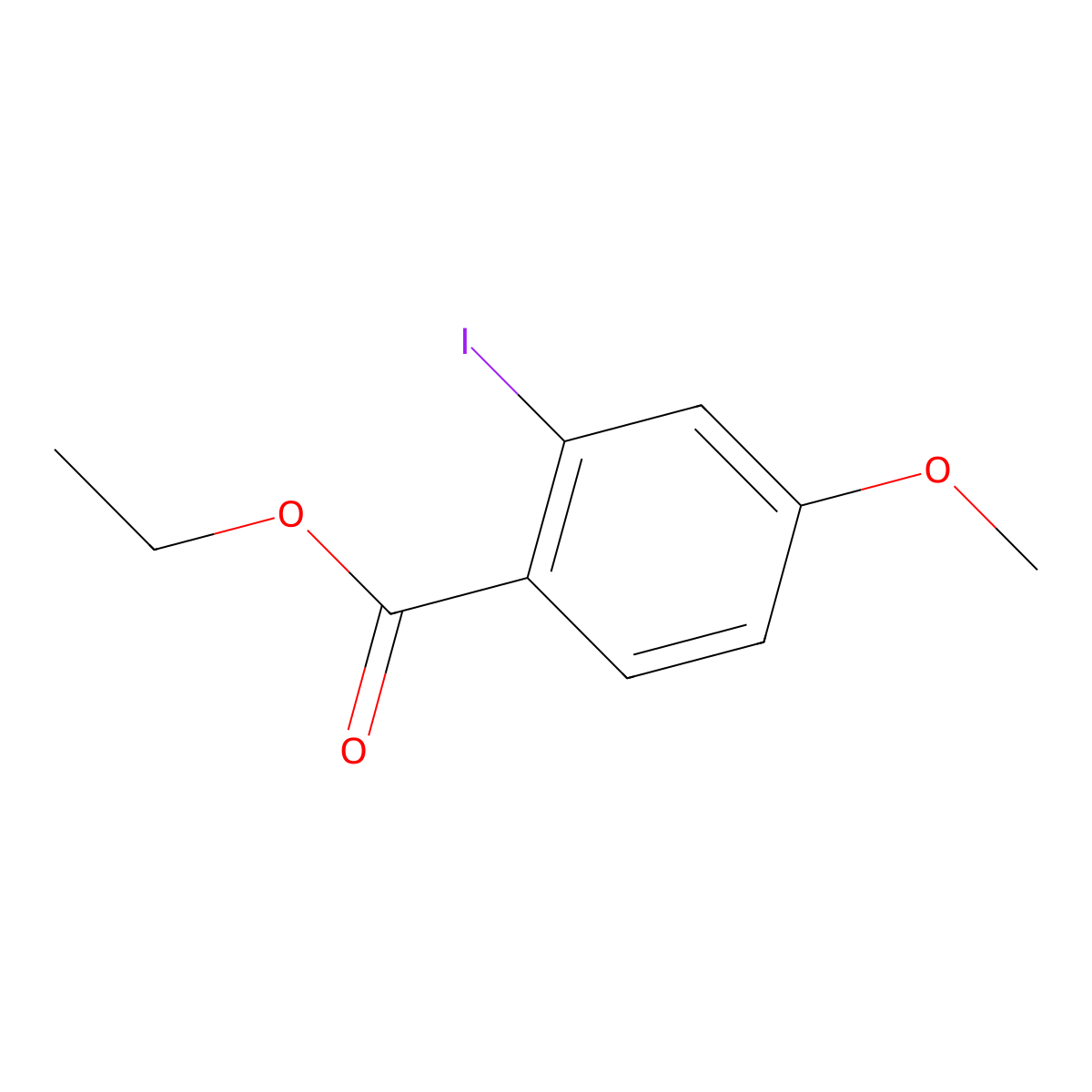 Ethyl 2-iodo-4-methoxybenzoate molecular structure, CAS 1379346-81-2