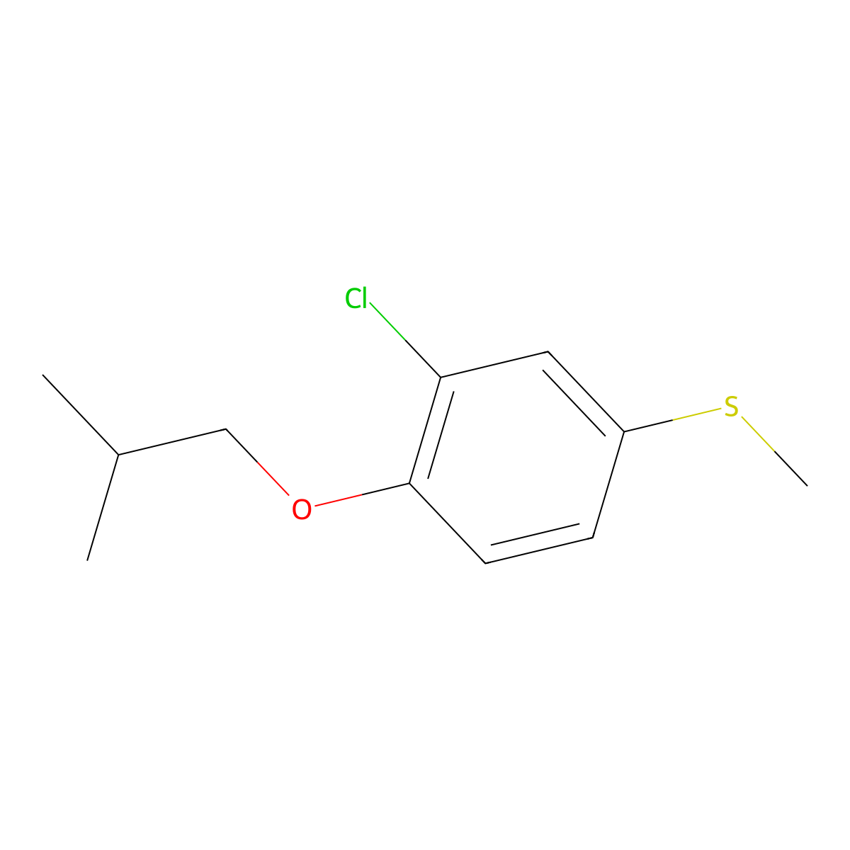 4-iso-Butoxy-3-chlorophenyl methyl sulfide molecular structure, CAS 1379346-98-1