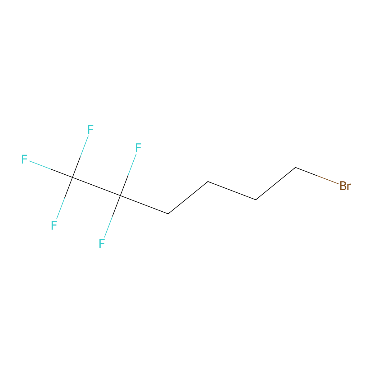 6-Bromo-1,1,1,2,2-pentafluorohexane molecular structure, CAS 1379347-61-1