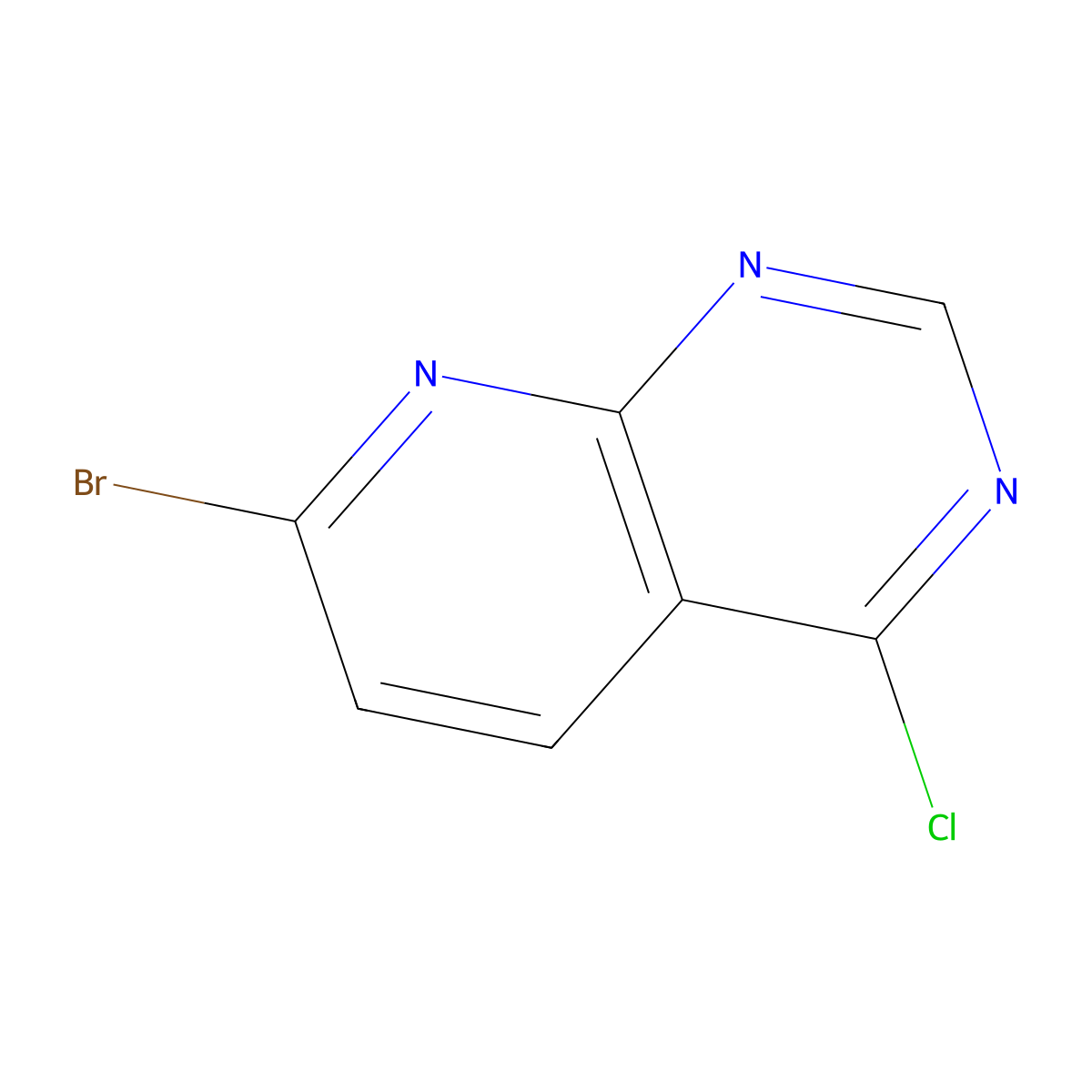 7-Bromo-4-chloropyrido[2,3-d]pyrimidine molecular structure, CAS 1379348-17-0