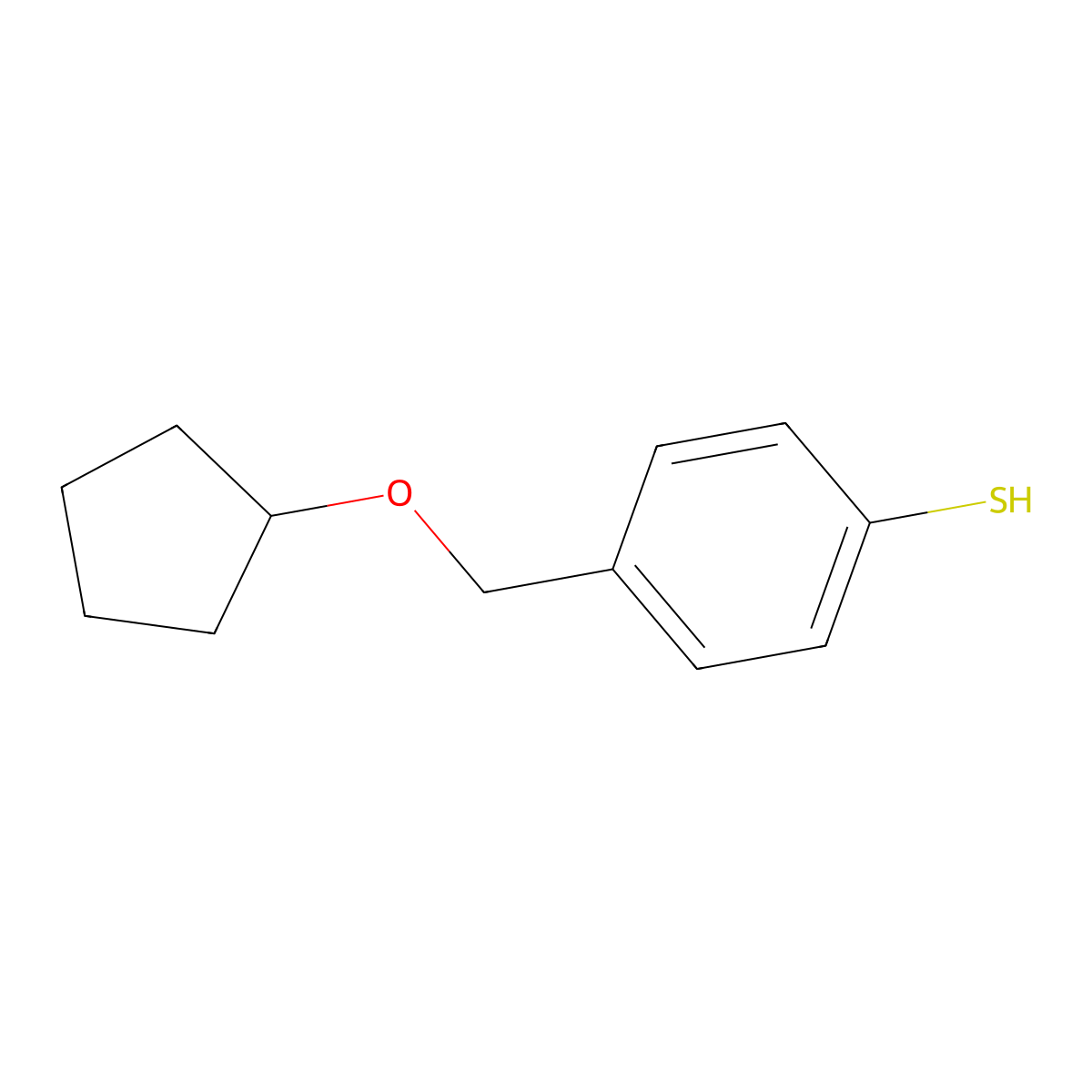 4-[(Cyclopentyloxy)methyl]thiophenol molecular structure, CAS 1379348-23-8