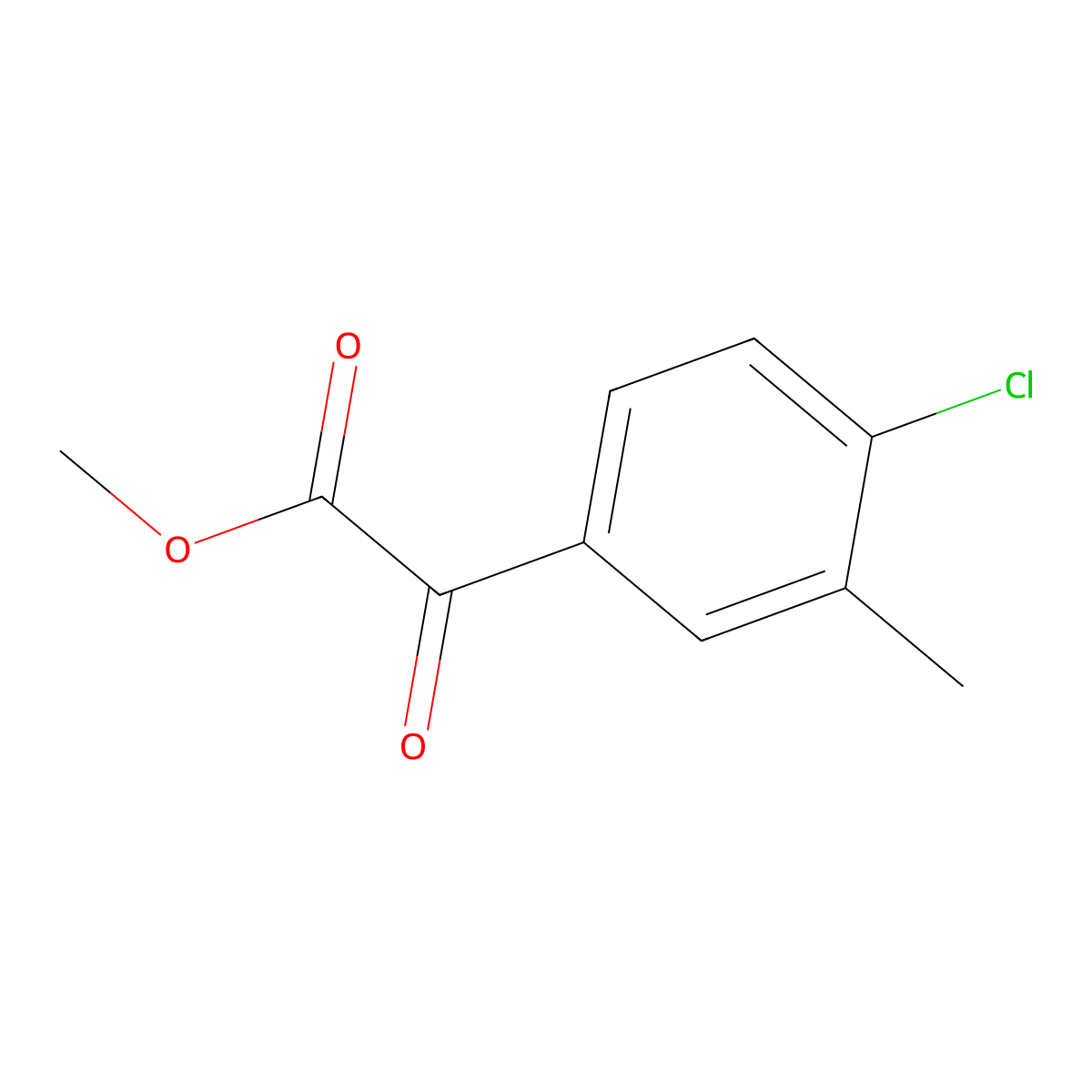 Methyl 2-(4-chloro-3-methylphenyl)-2-oxoacetate molecular structure, CAS 1379348-33-0