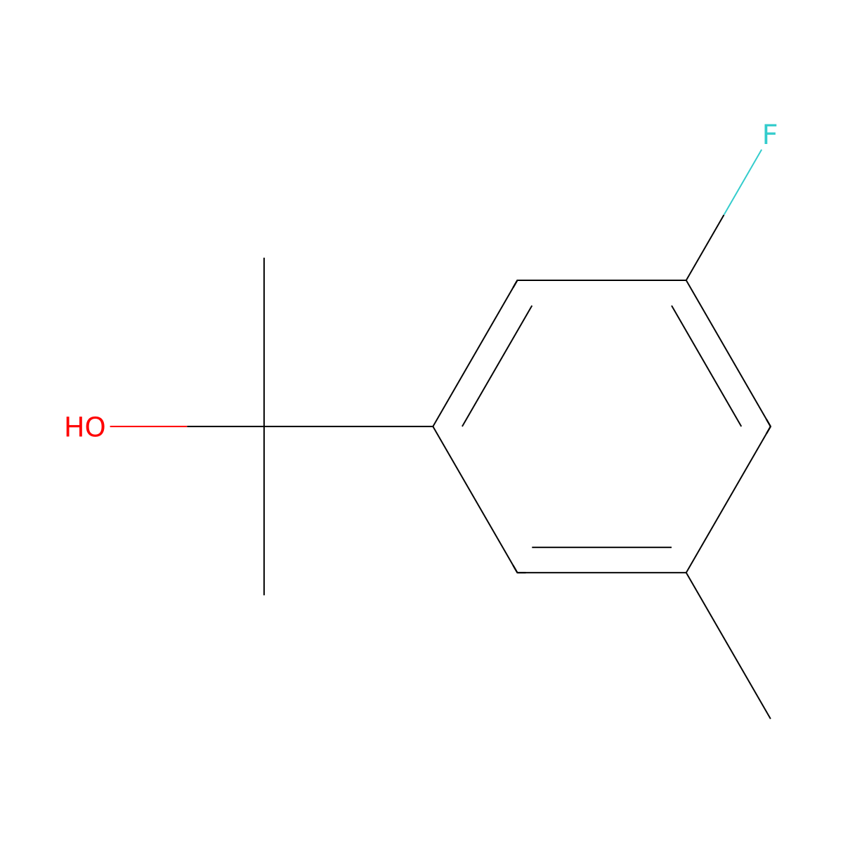 2-(3-Fluoro-5-methylphenyl)-2-propanol molecular structure, CAS 1379349-17-3