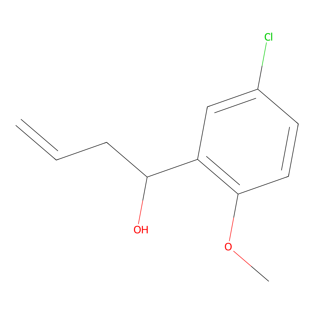 1-(5-Chloro-2-methoxyphenyl)but-3-en-1-ol molecular structure, CAS 1379349-83-3
