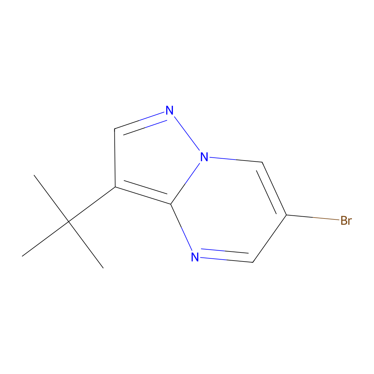 6-Bromo-3-tert-butylpyrazolo[1,5-a]pyrimidine molecular structure, CAS 1379349-89-9