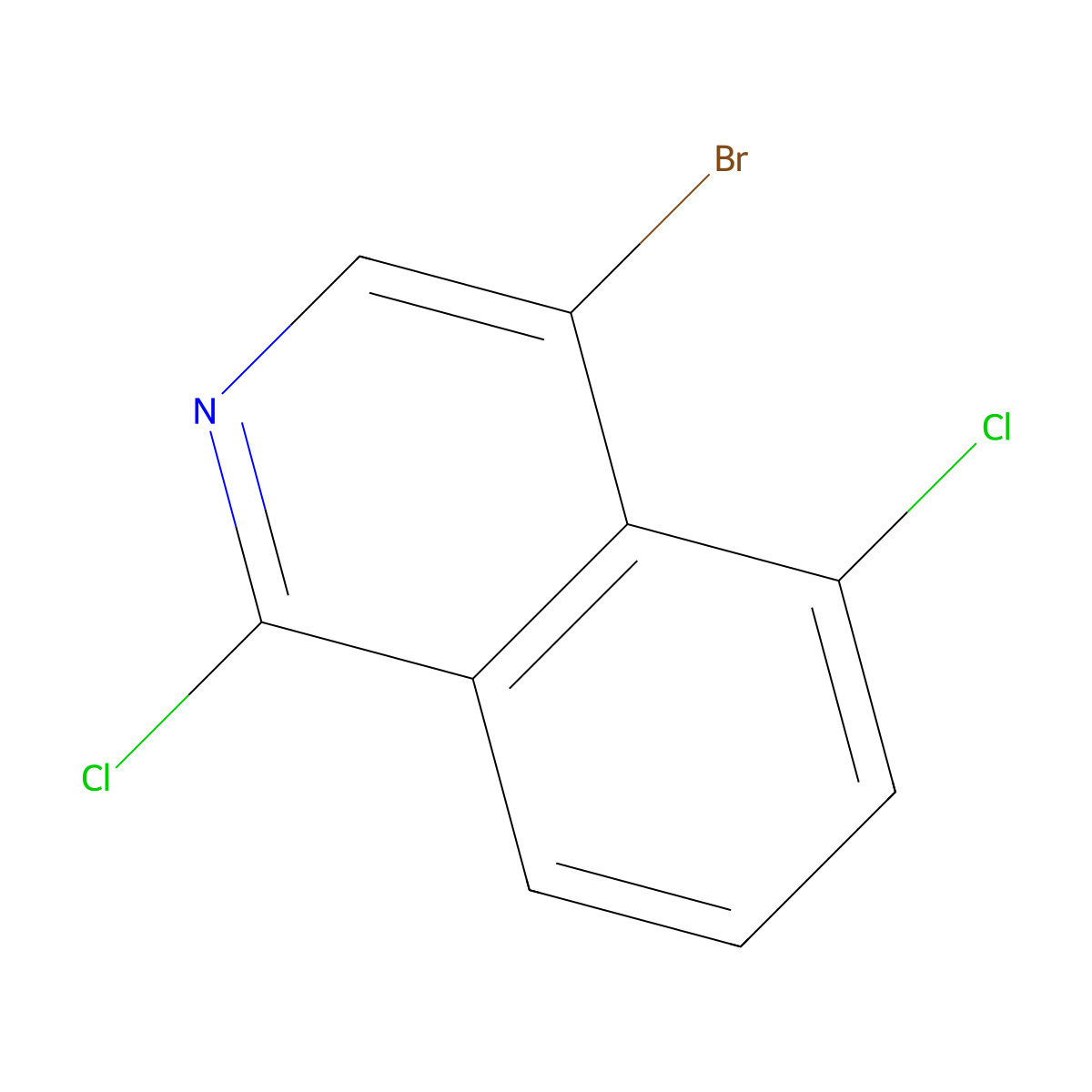 4-Bromo-1,5-dichloroisoquinoline molecular structure, CAS 1379349-96-8
