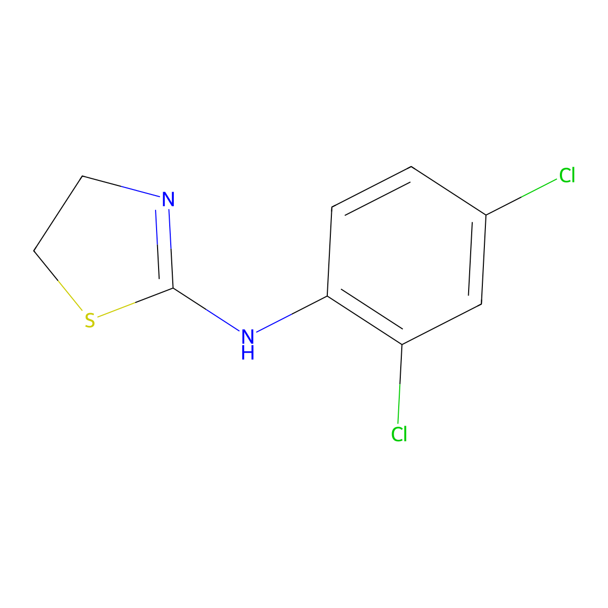2-(2,4-Dichloroanilino)-2-thiazoline molecular structure, CAS 137935-28-5