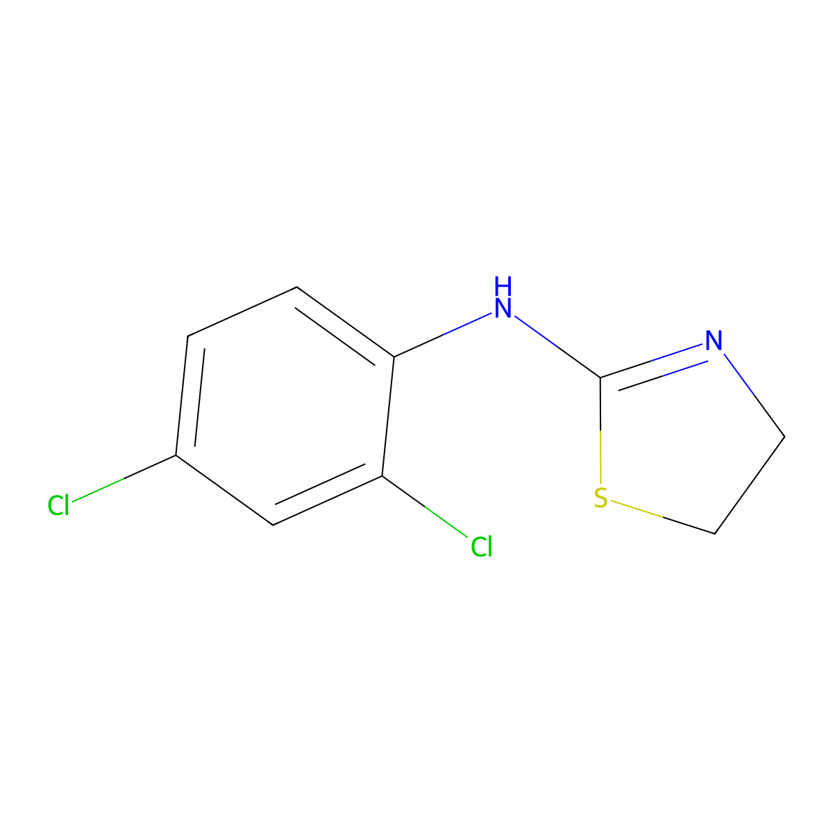 2-(2,4-Dichloroanilino)-2-thiazoline molecular structure, CAS 137935-28-5