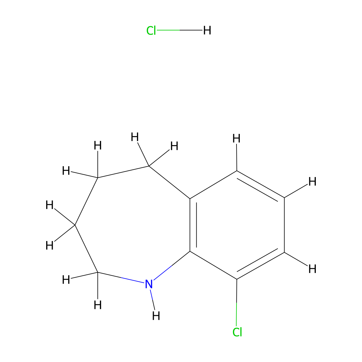 9-Chloro-2,3,4,5-tetrahydro-1H-benzo[b]azepine hydrochloride molecular structure, CAS 1379350-34-1