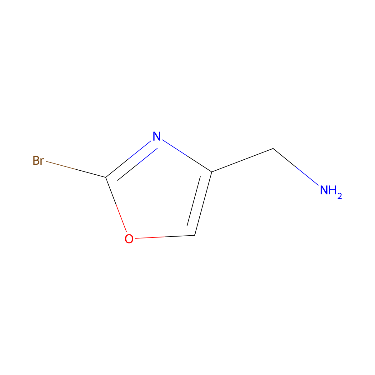 (2-Bromooxazol-4-yl)methanamine molecular structure, CAS 1379350-95-4