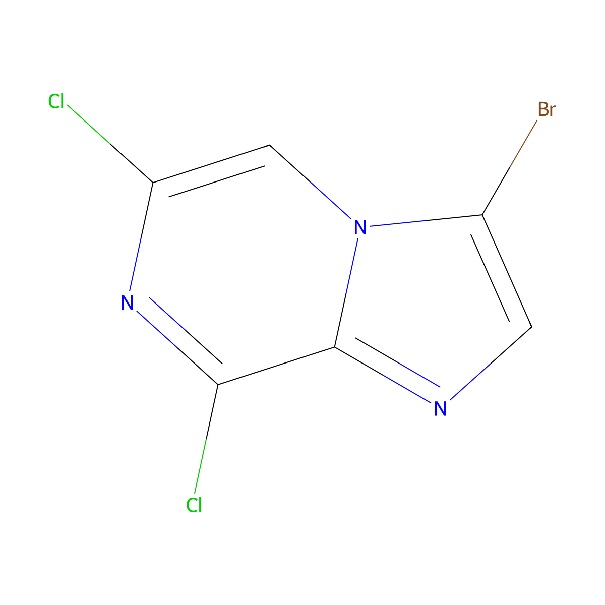 3-Bromo-6,8-dichloroimidazo(1,2-a)pyrazine molecular structure, CAS 1379351-34-4