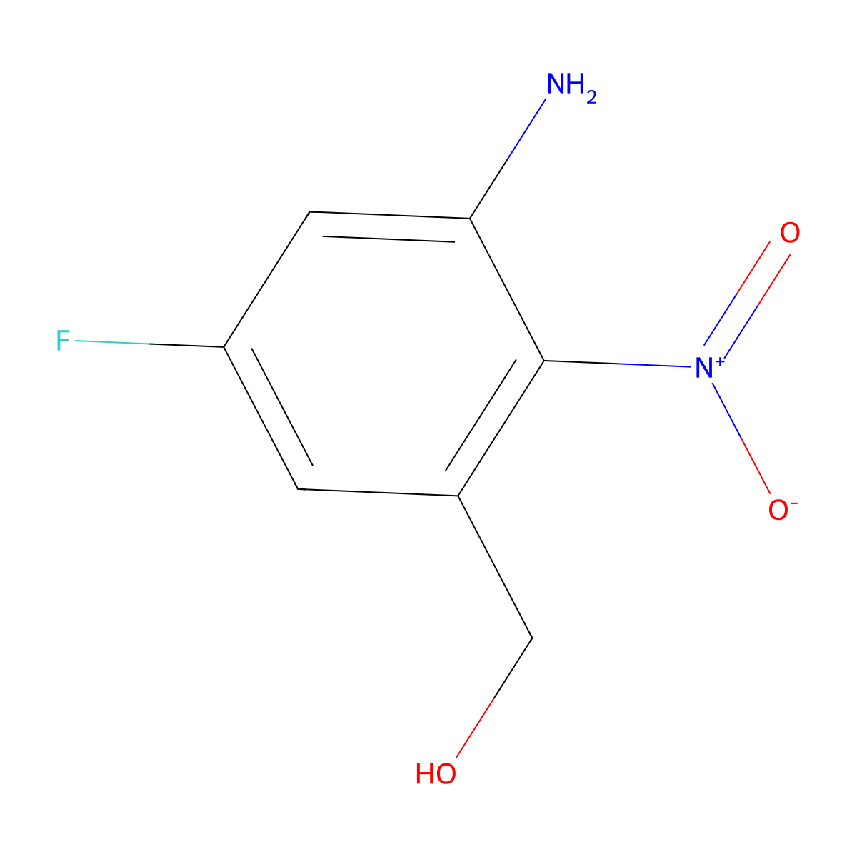 (3-Amino-5-fluoro-2-nitrophenyl)methanol molecular structure, CAS 1379351-37-7