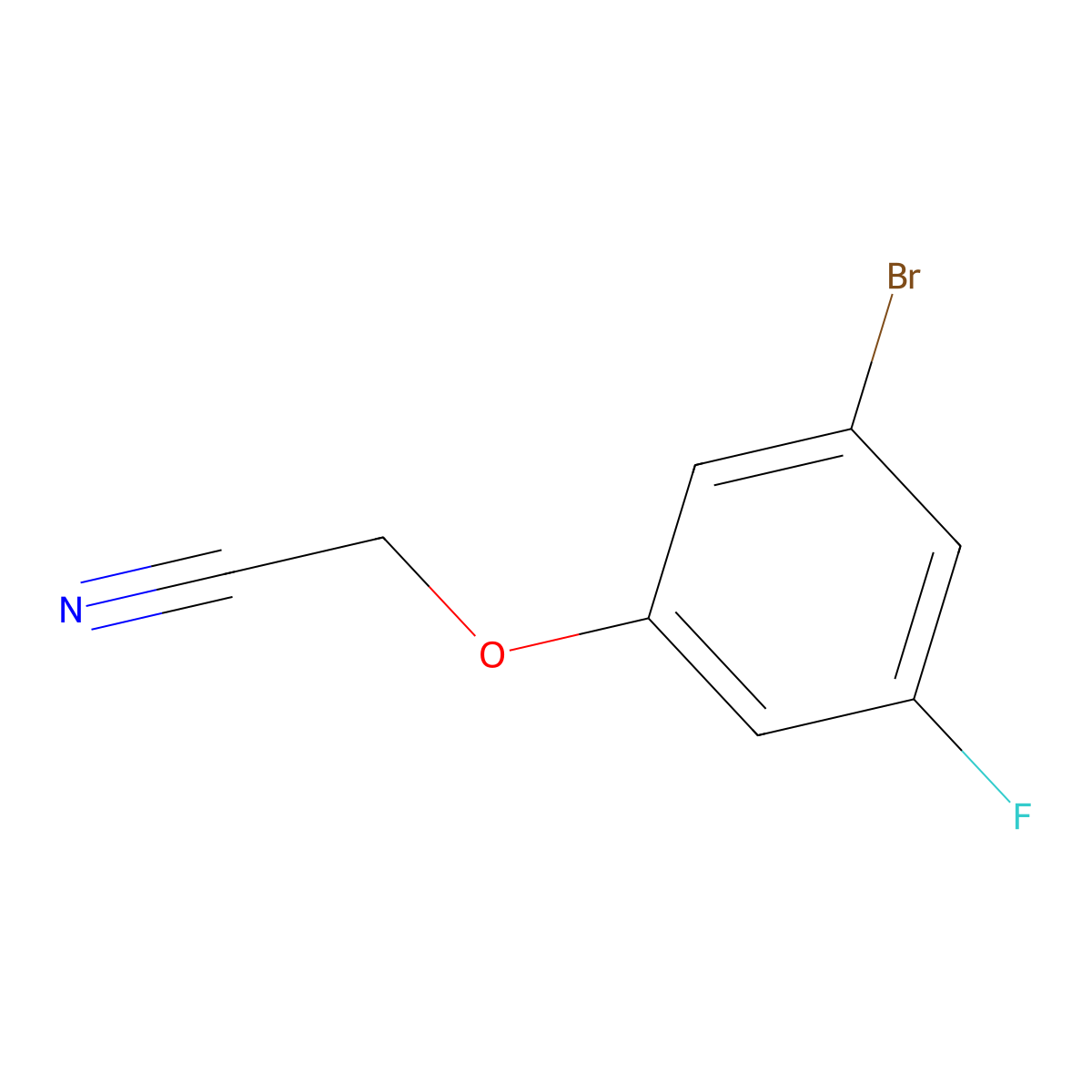 2-(3-Bromo-5-fluoro-phenoxy)acetonitrile molecular structure, CAS 1379351-43-5