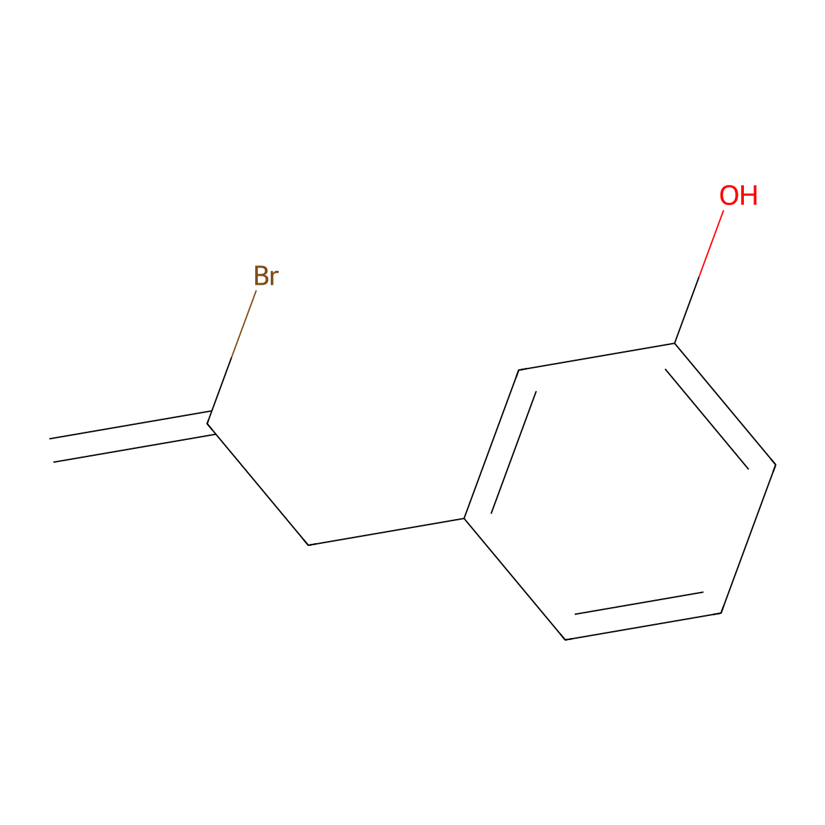 2-Bromo-3-(3-hydroxyphenyl)-1-propene molecular structure, CAS 1379351-59-3
