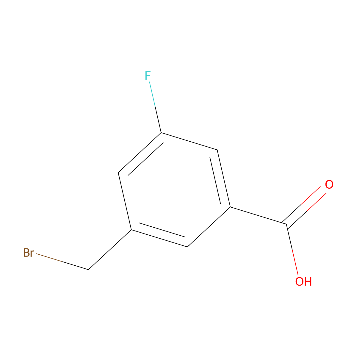 3-(Bromomethyl)-5-fluorobenzoic acid molecular structure, CAS 1379351-68-4