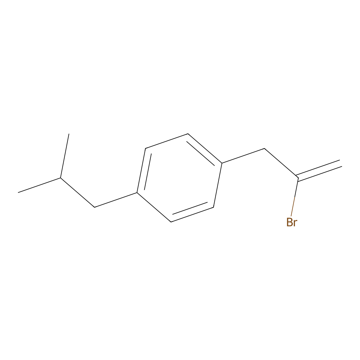 2-Bromo-3-(4-iso-butylphenyl)-1-propene molecular structure, CAS 1379352-51-8