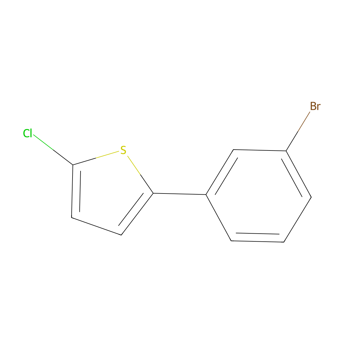 3-Bromo-(2-chloro-5-thienyl)benzene molecular structure, CAS 1379352-54-1