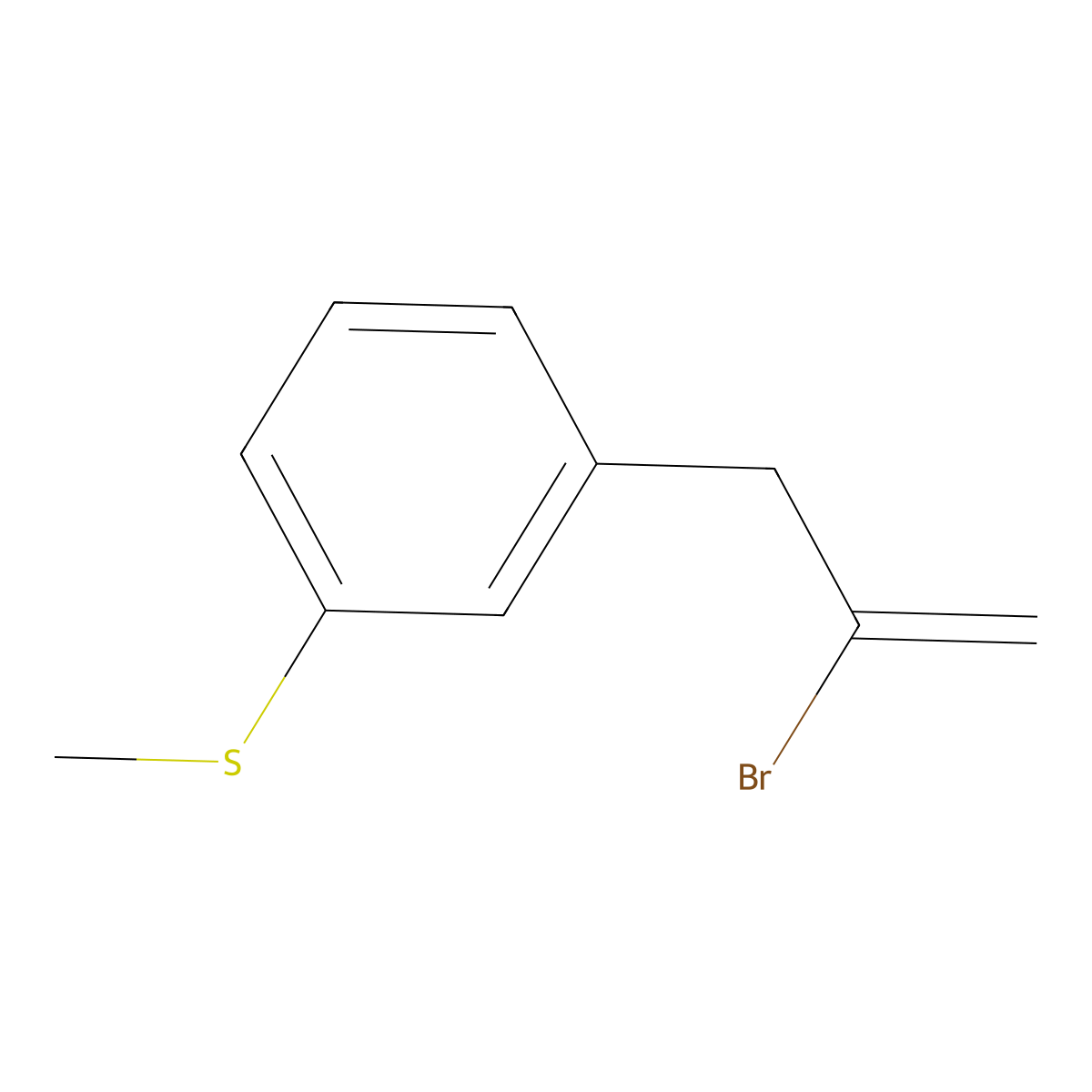 2-Bromo-3-[3-(methylthio)phenyl]-1-propene molecular structure, CAS 1379352-97-2