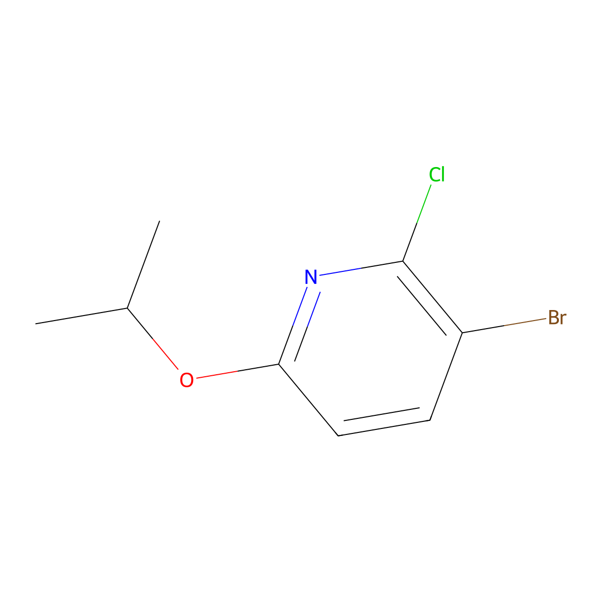 3-Bromo-2-chloro-6-isopropoxypyridine molecular structure, CAS 1379353-34-0