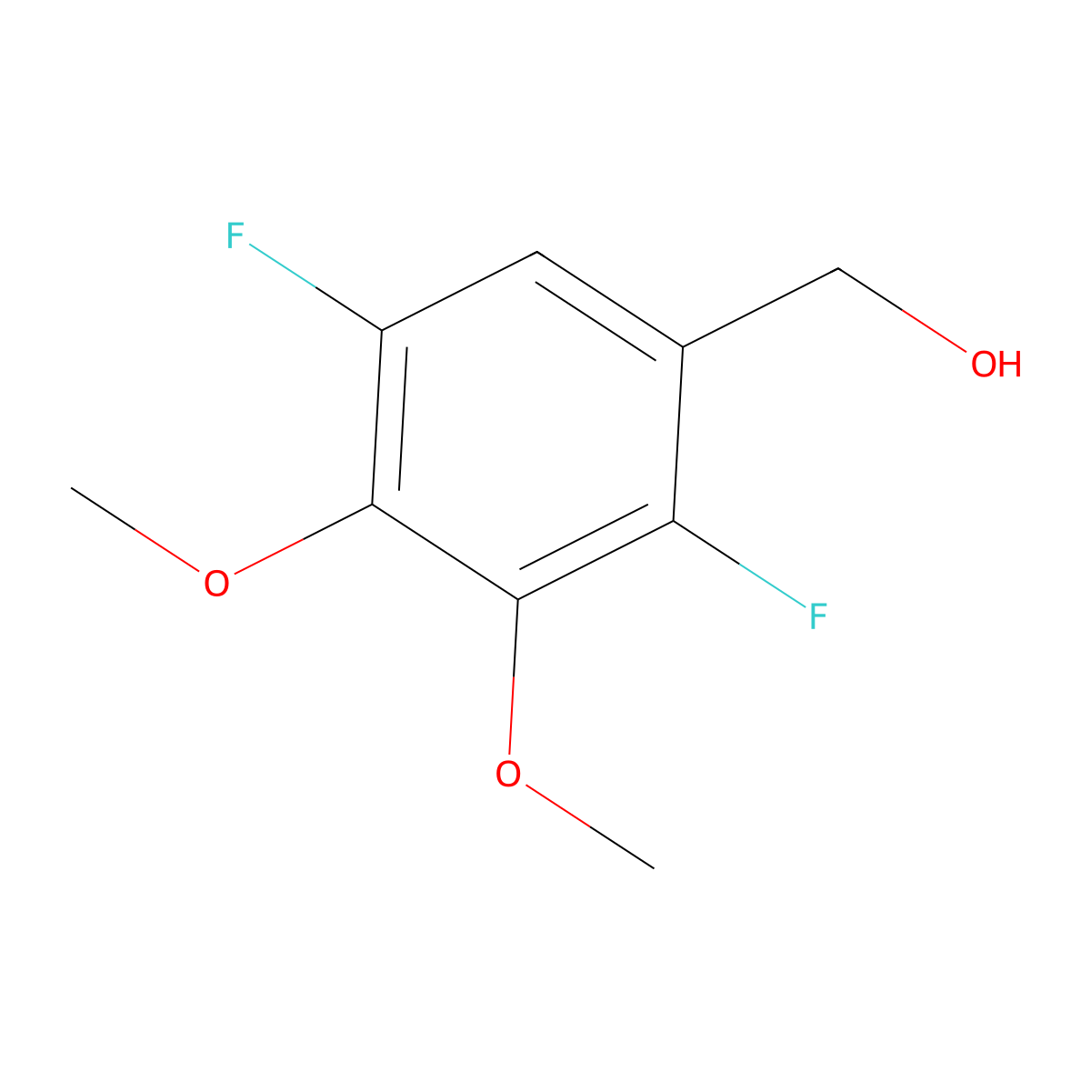 (2,5-Difluoro-3,4-dimethoxyphenyl)methanol molecular structure, CAS 1379354-04-7