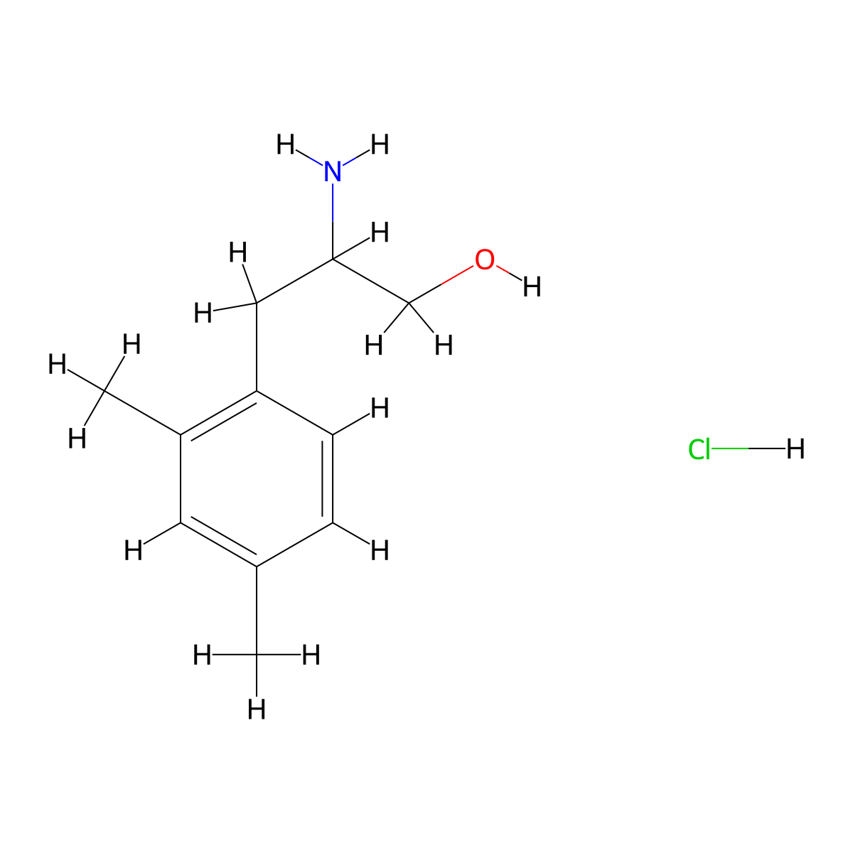 2-Amino-3-(2,4-dimethylphenyl)propan-1-OL hydrochloride molecular structure, CAS 1379354-31-0