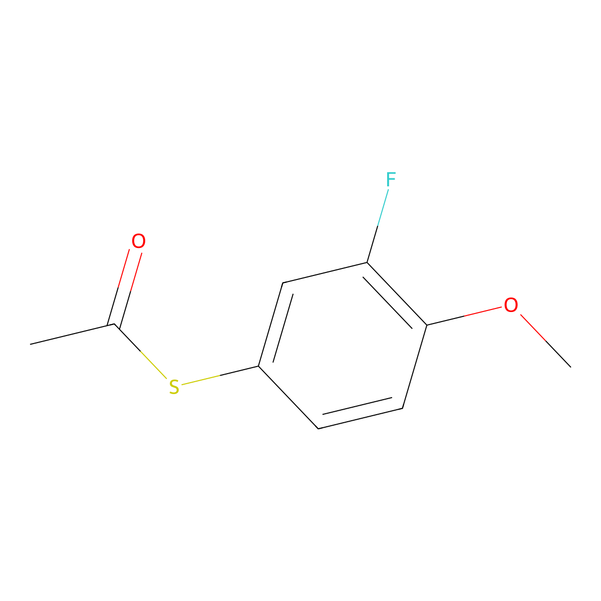 S-3-Fluoro-4-methoxyphenylthioacetate molecular structure, CAS 1379354-55-8