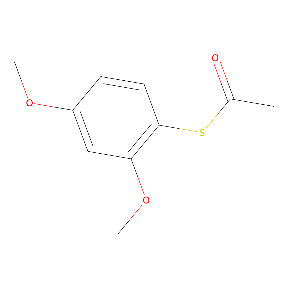 S-(2,4-Dimethoxyphenyl) ethanethioate molecular structure, CAS 1379354-68-3