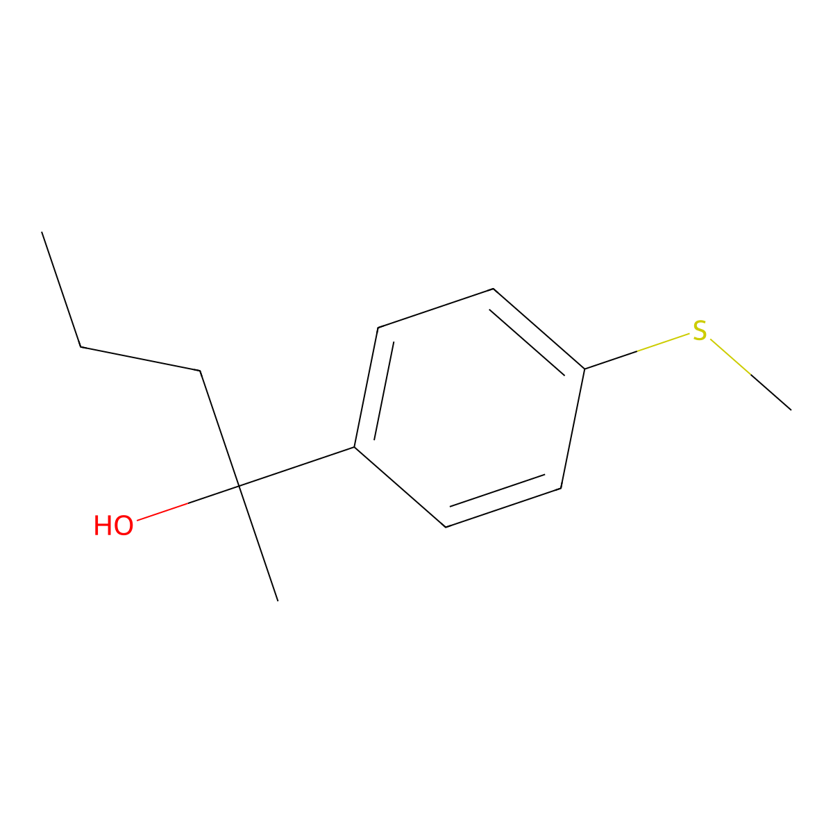2-[4-(Methylthio)phenyl]-2-pentanol molecular structure, CAS 1379354-71-8