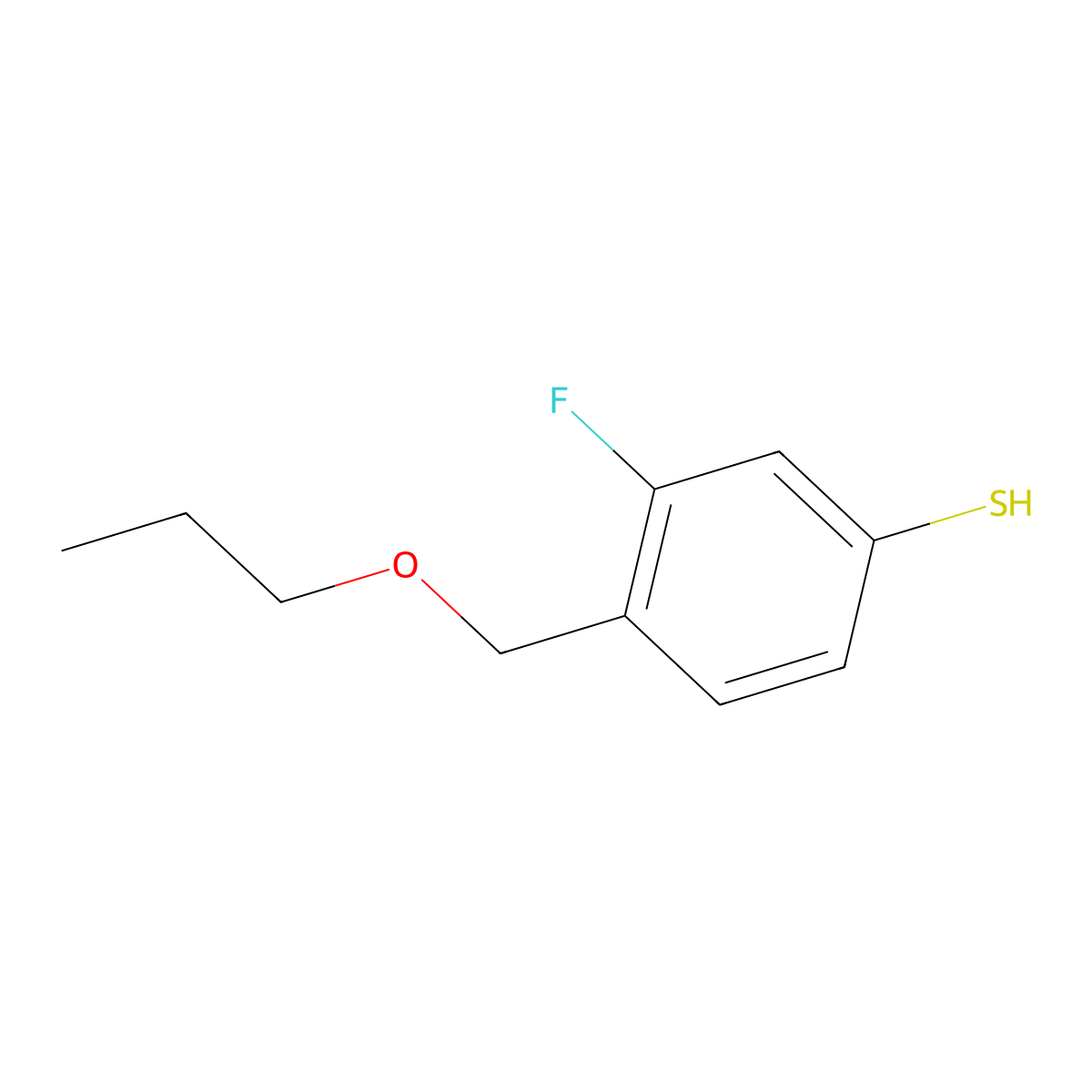 3-Fluoro-4-(propoxymethyl)benzenethiol molecular structure, CAS 1379354-83-2