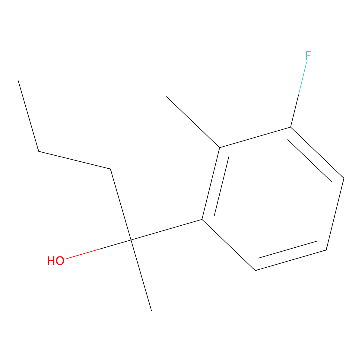2-(3-Fluoro-2-methylphenyl)-2-pentanol molecular structure, CAS 1379354-99-0
