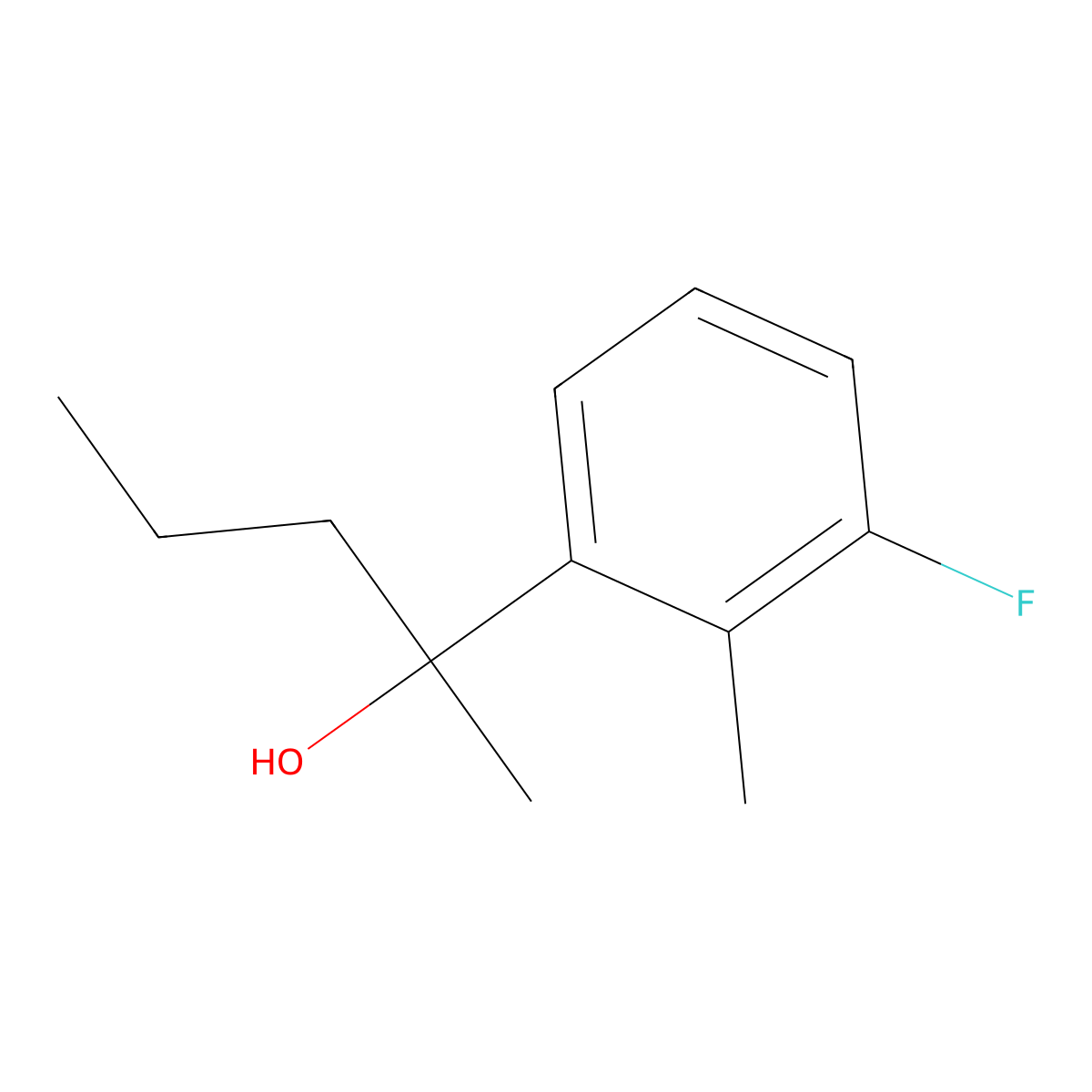 2-(3-Fluoro-2-methylphenyl)-2-pentanol molecular structure, CAS 1379354-99-0