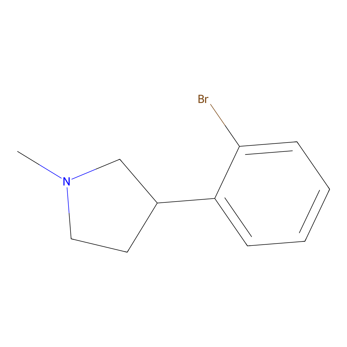 3-(2-Bromo-phenyl)-1-methyl-pyrrolidine molecular structure, CAS 1379355-06-2