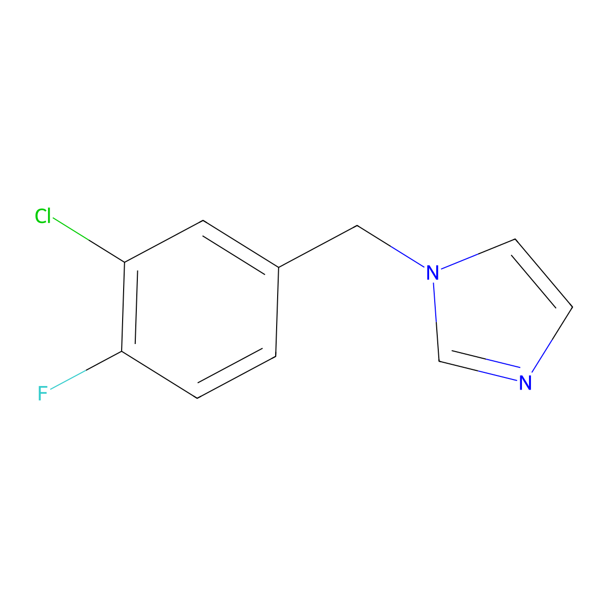 1-(3-Chloro-4-fluorobenzyl)imidazole molecular structure, CAS 1379355-71-1