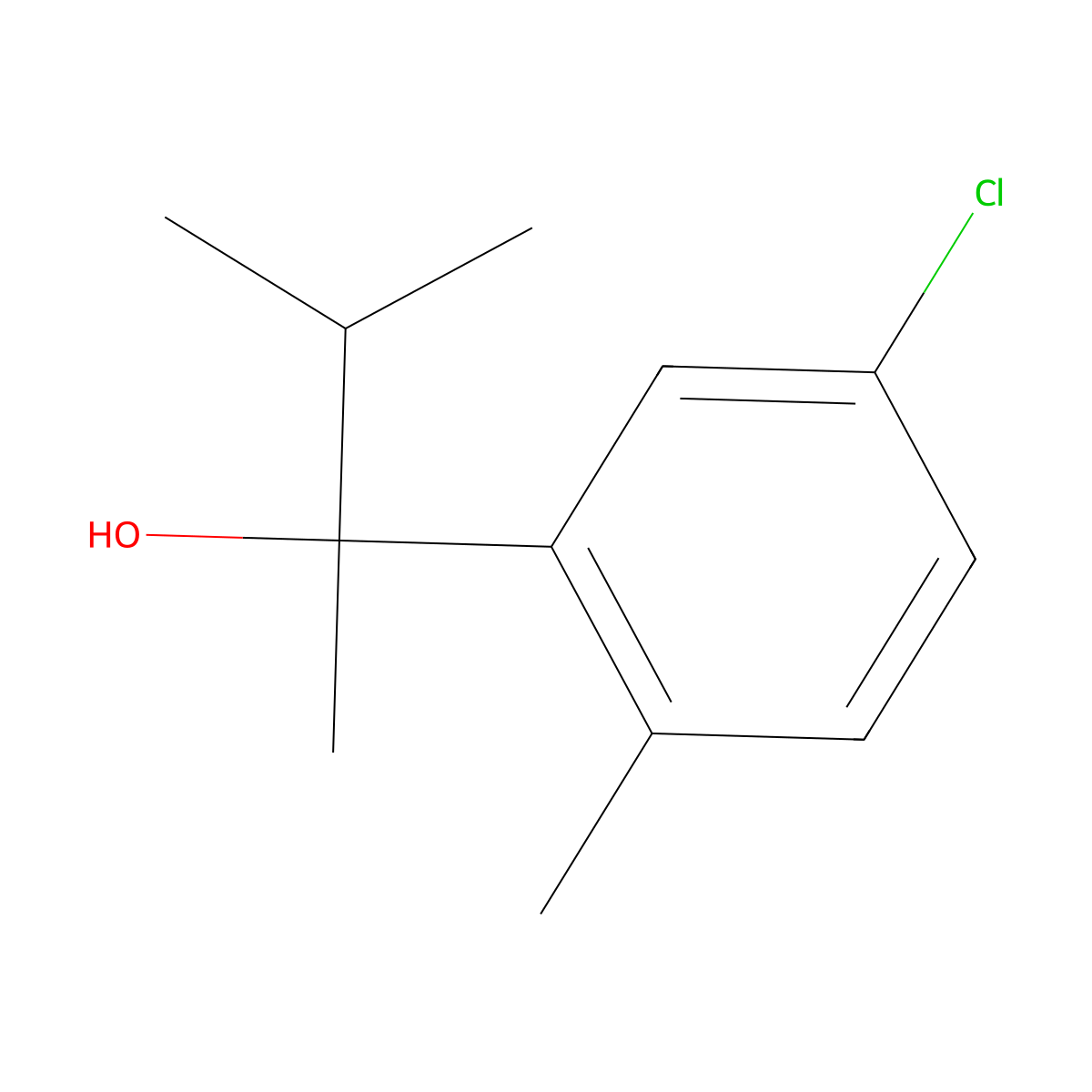 2-(3-Chloro-6-methylphenyl)-3-methyl-butan-2-ol molecular structure, CAS 1379355-93-7
