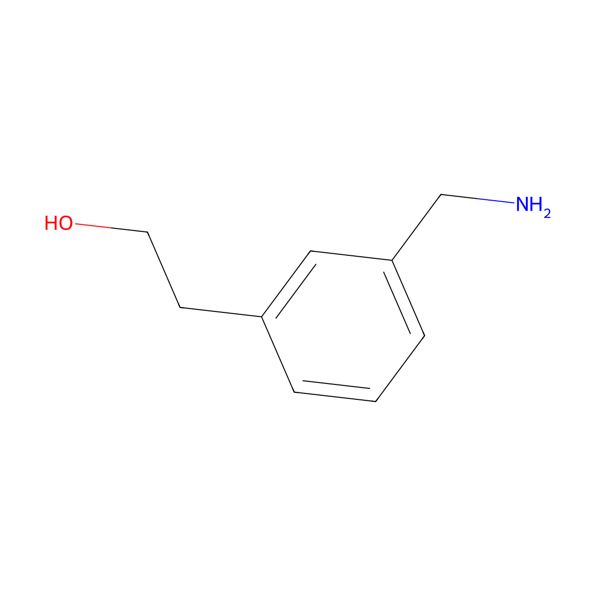 2-(3-(Aminomethyl)phenyl)ethanol molecular structure, CAS 1379356-00-9