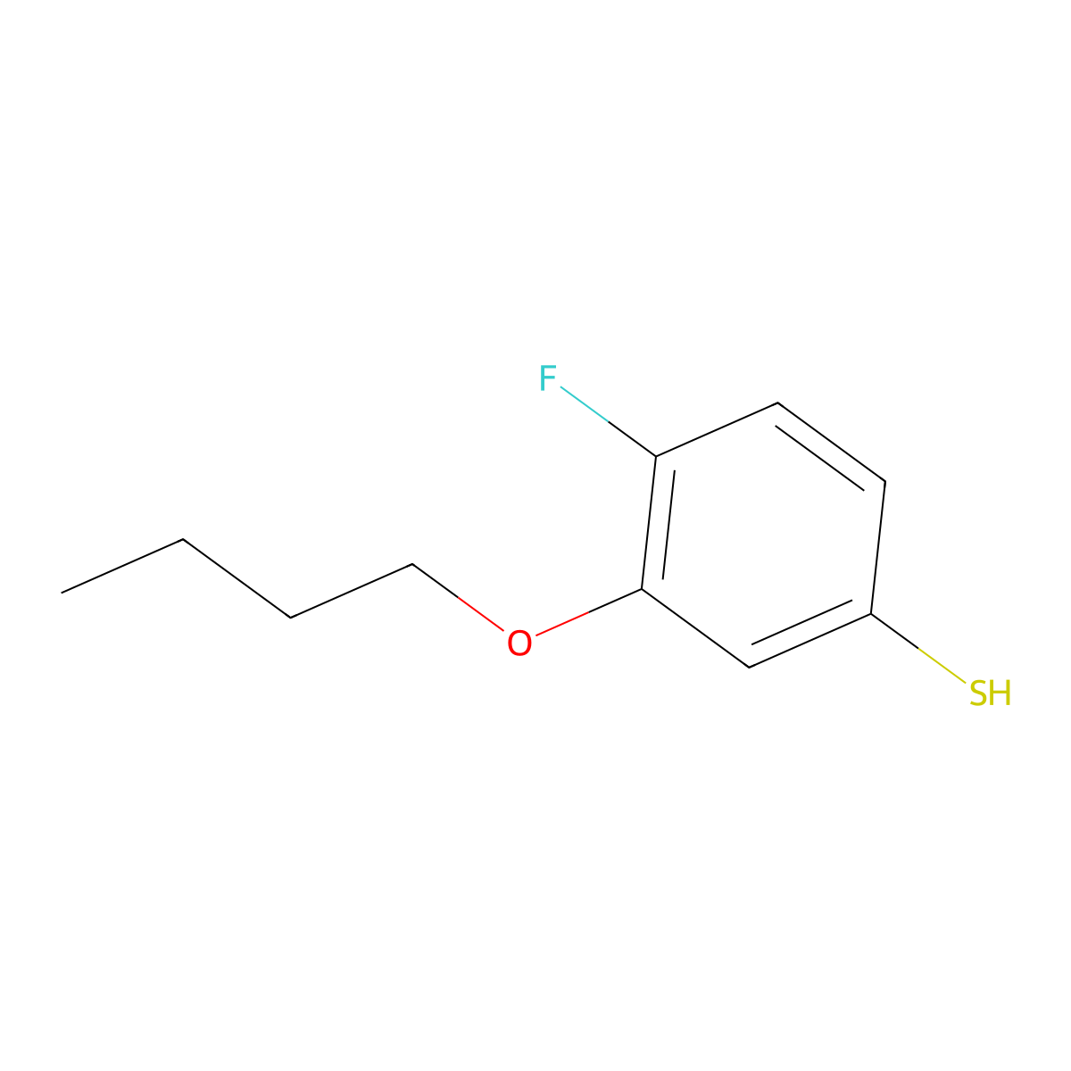 3-Butoxy-4-fluorobenzenethiol molecular structure, CAS 1379356-15-6