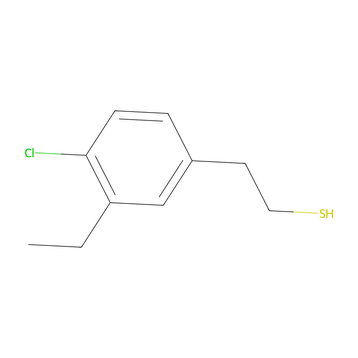 2-(4-Chloro-3-ethylphenyl)ethanethiol molecular structure, CAS 1379356-33-8