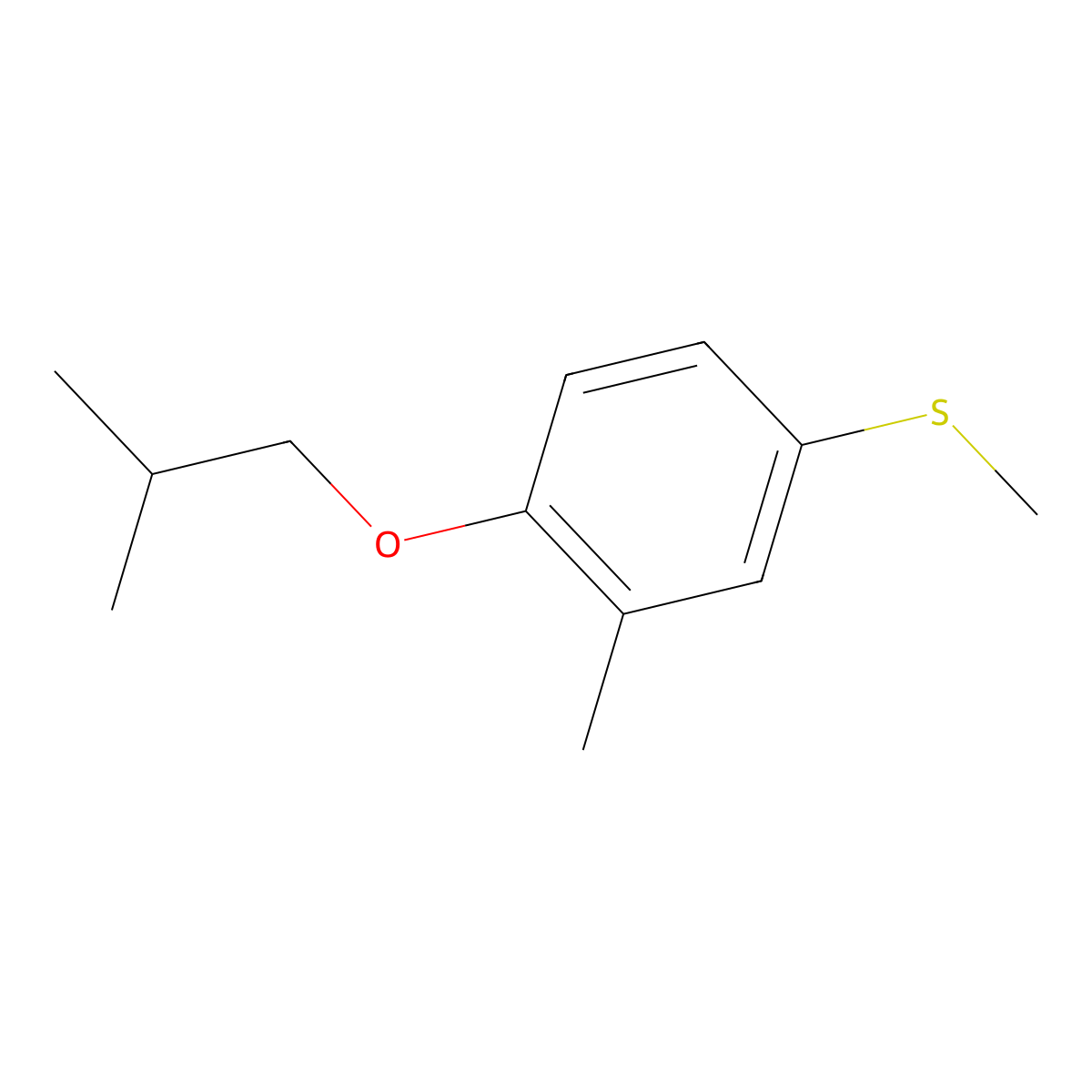 4-iso-Butoxy-3-methylphenyl methyl sulfide molecular structure, CAS 1379356-36-1