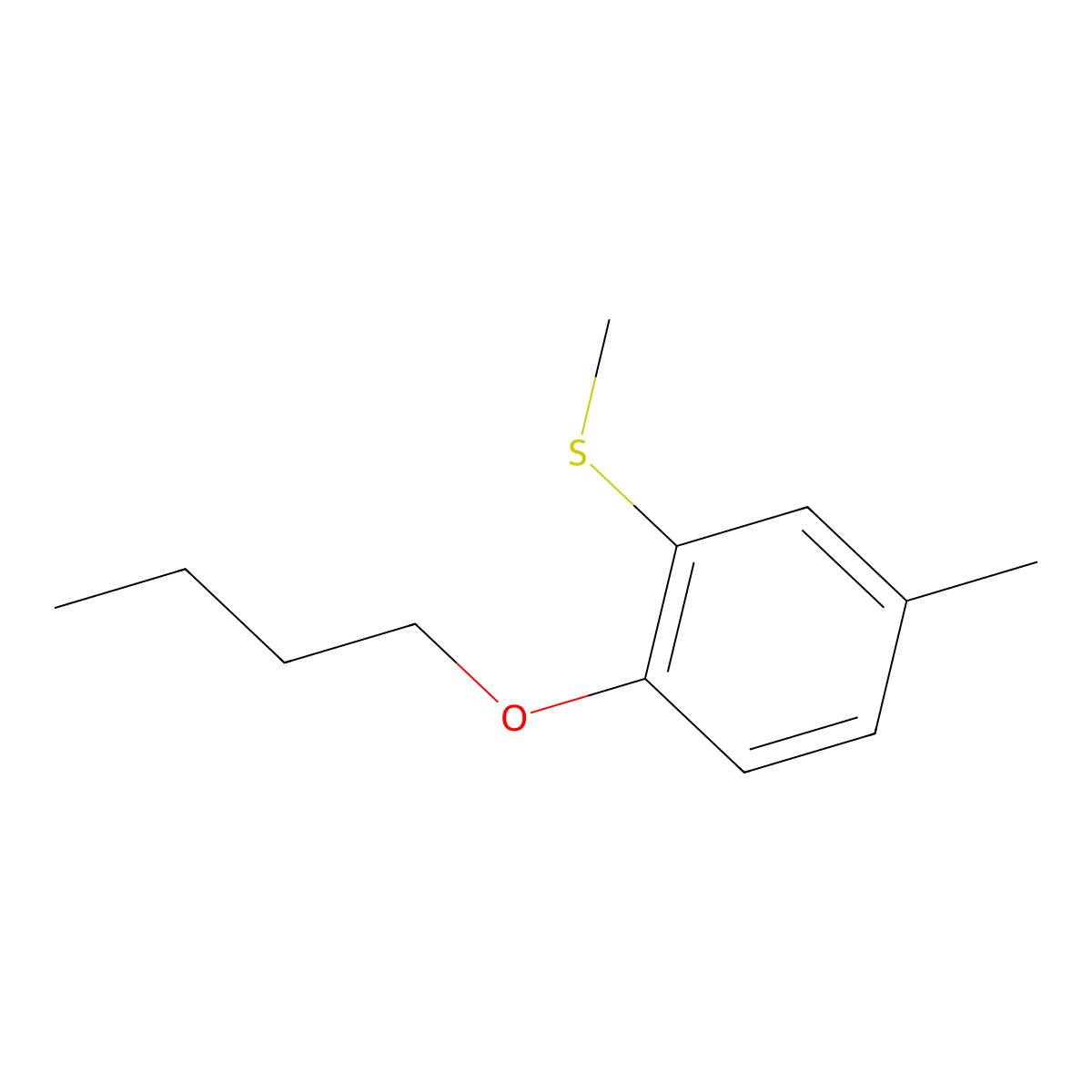 (2-Butoxy-5-methylphenyl)(methyl)sulfane molecular structure, CAS 1379356-44-1