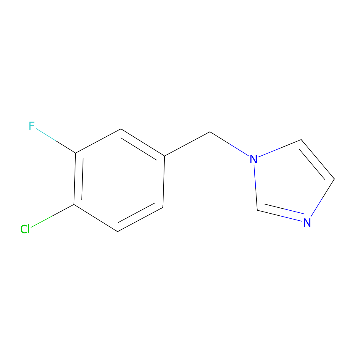 1-(4-Chloro-3-fluorobenzyl)imidazole molecular structure, CAS 1379356-59-8
