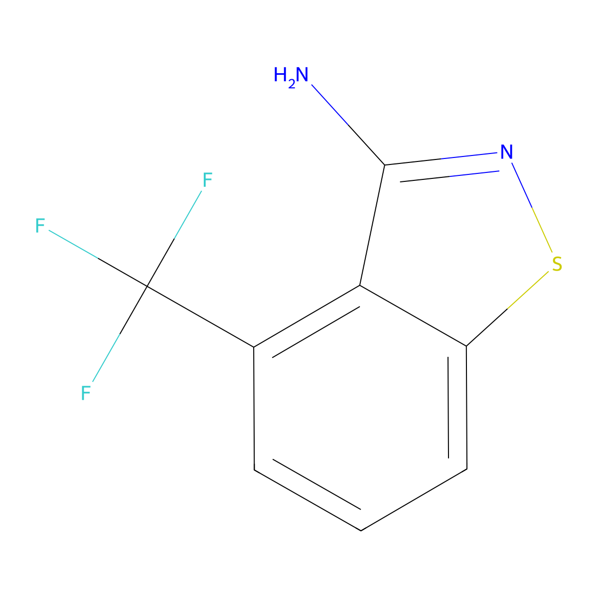 4-(Trifluoromethyl)benzo[d]isothiazol-3-amine molecular structure, CAS 1379356-60-1