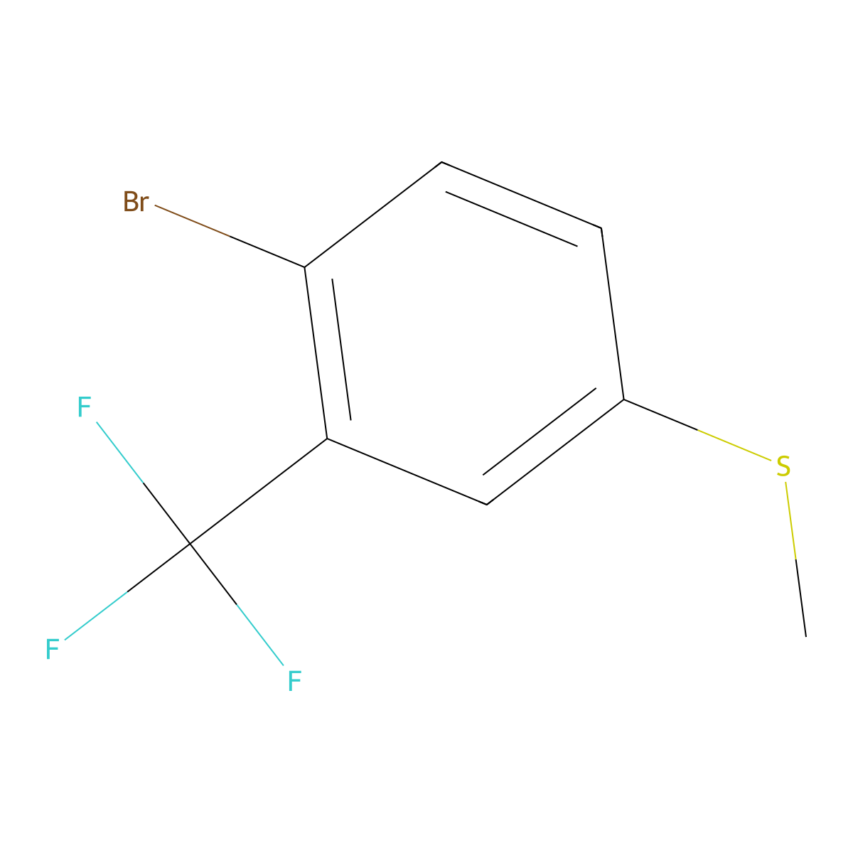 1-Bromo-4-(methylsulfanyl)-2-(trifluoromethyl)benzene molecular structure, CAS 1379356-82-7