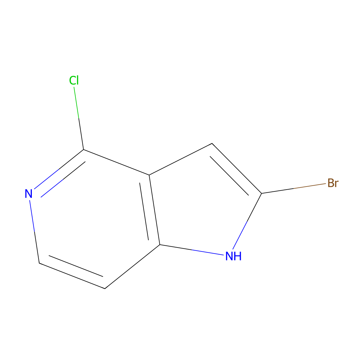2-bromo-4-chloro-1H-pyrrolo[3,2-c]pyridine molecular structure, CAS 1379356-94-1