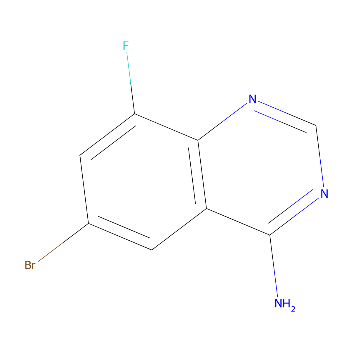 6-Bromo-8-fluoroquinazolin-4-amine molecular structure, CAS 1379357-13-7